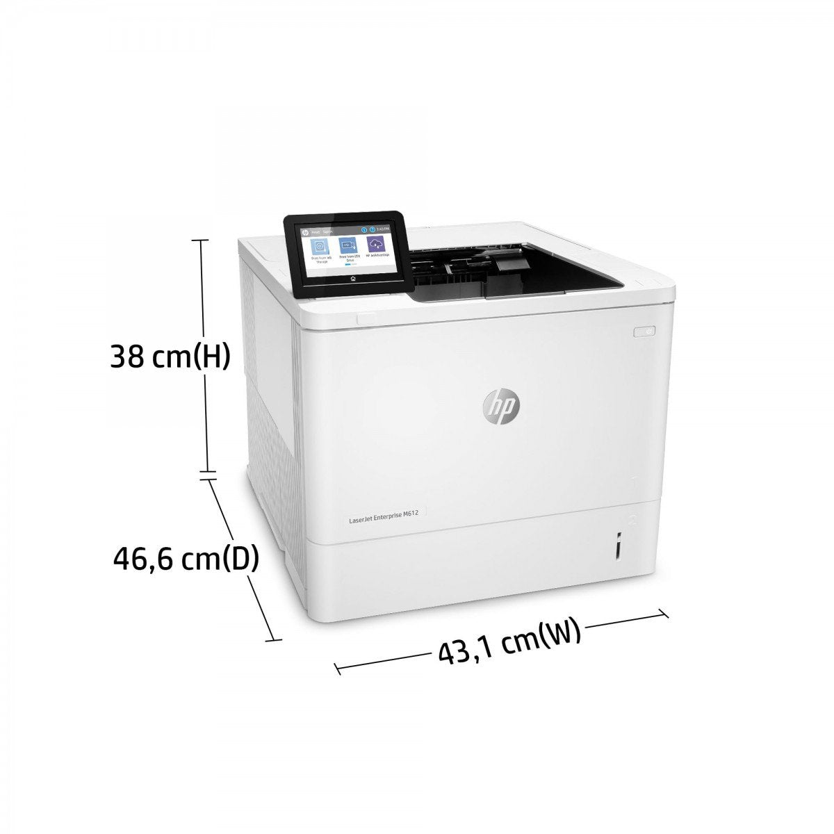 HP LaserJet Enterprise M612dn Printer Mono Duplex laser A4 1200x1200dpi 71ppm 650sheets USB LAN