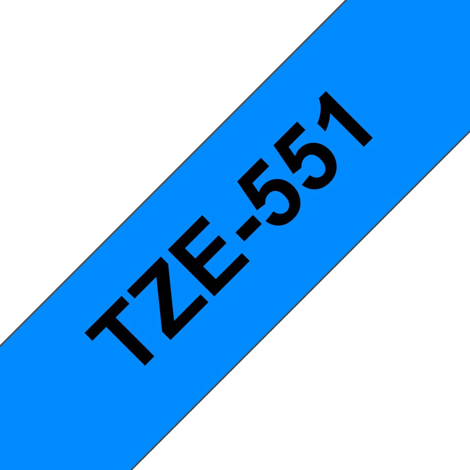 BROTHER P-TOUCH TZE-551 noir sur bleu 24mm