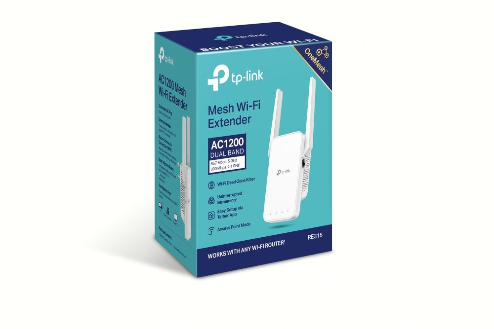 TP-Link AC1200 Wi-Fi Répéteur réseau Blanc 10, 100 Mbit/s