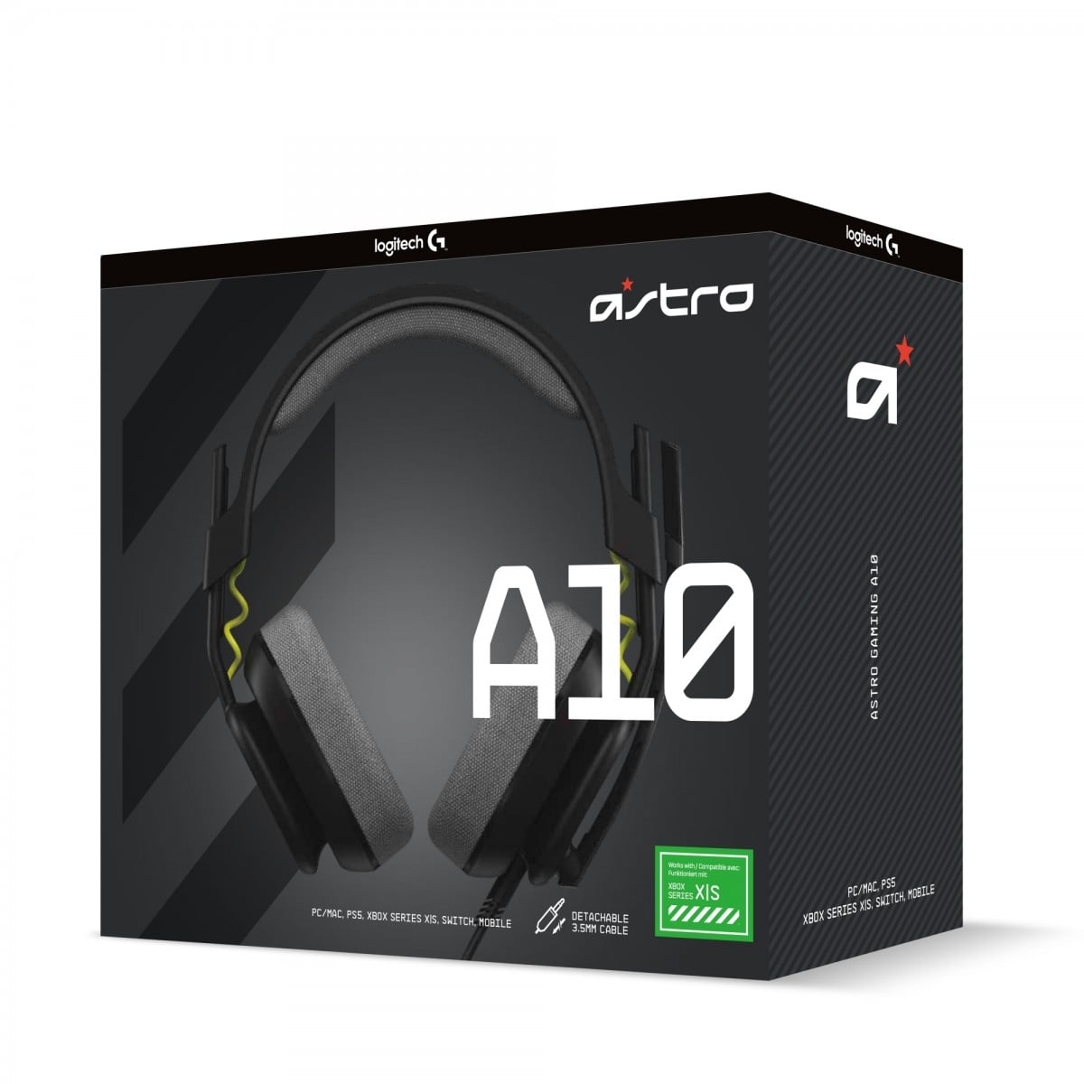 LOGITECH Astro Gaming A10 Gen 2 Headset full size wired 3.5 mm jack black