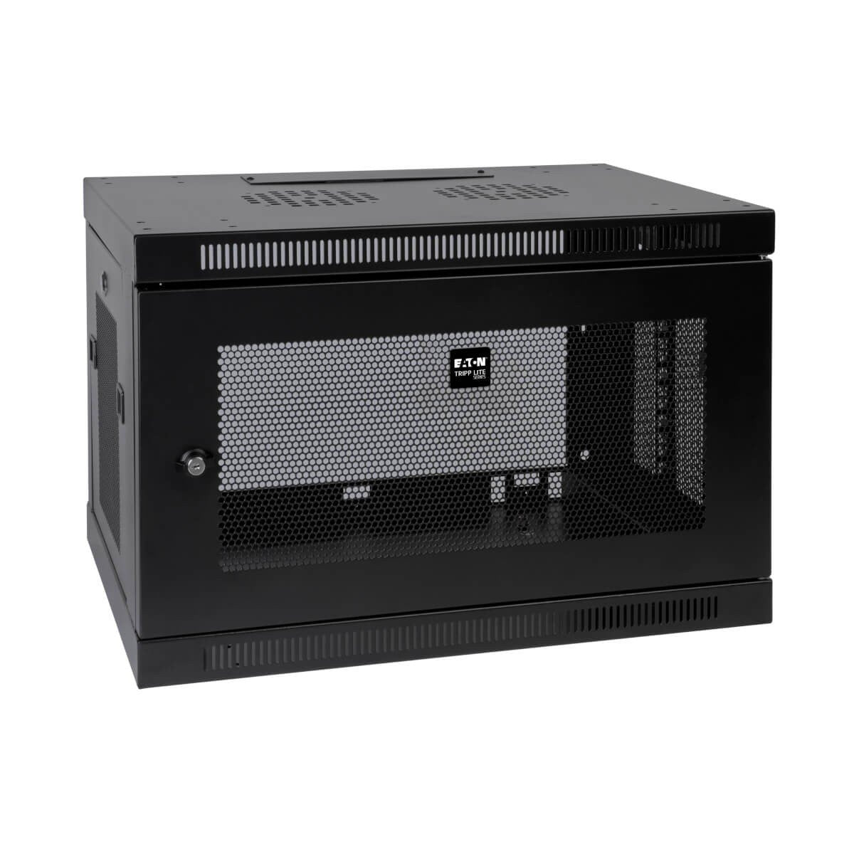 EATON TRIPPLITE 9U Wall Mount Rack Enclosure Server Cabinet w/ Door & Side Panels Rack cabinet wall mountable Black 9U 19