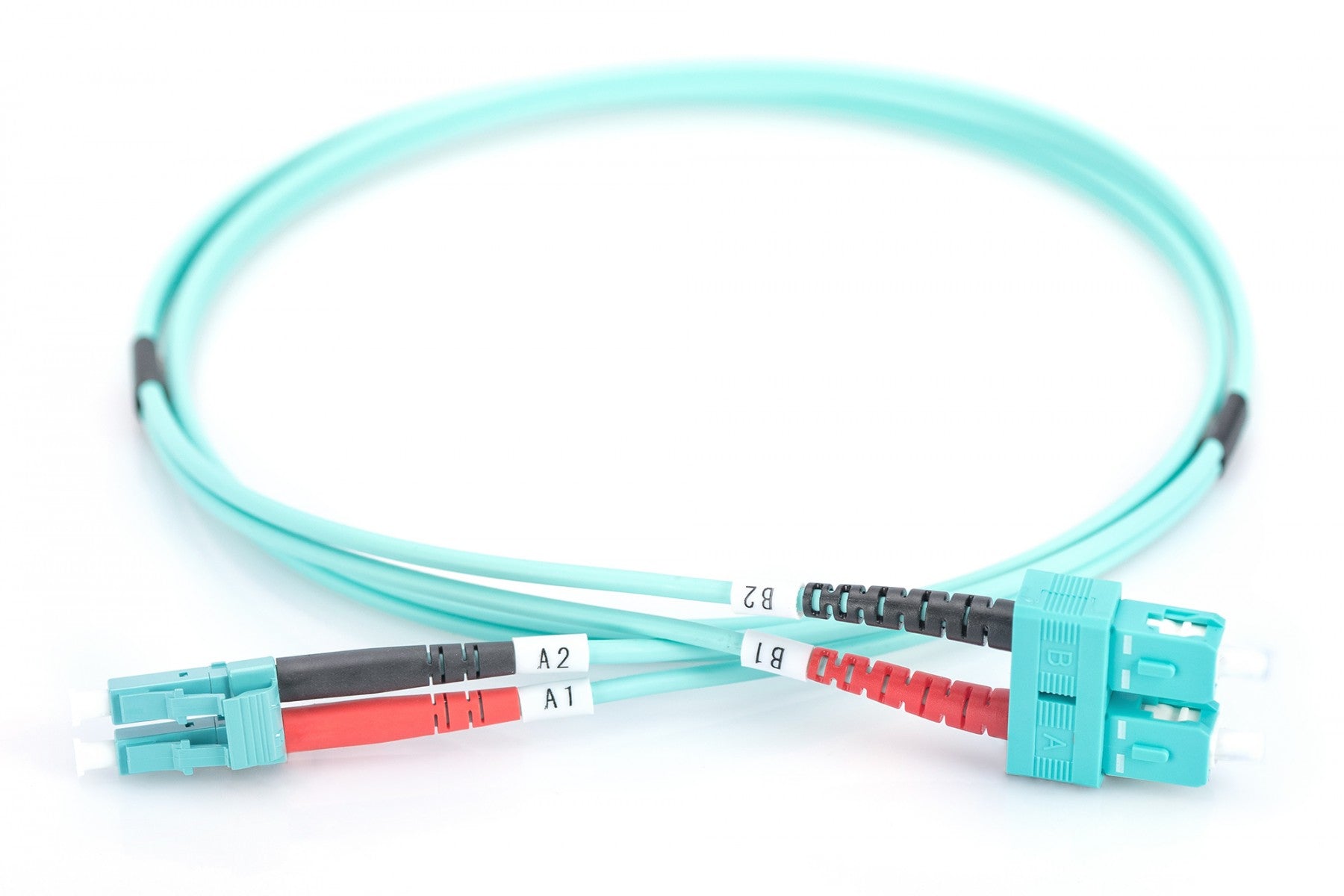 DIGITUS Câble de brassage multimode OM 3 a fibre optique - LC / SC - 3 m - I-VH - OM3 - LC - SC