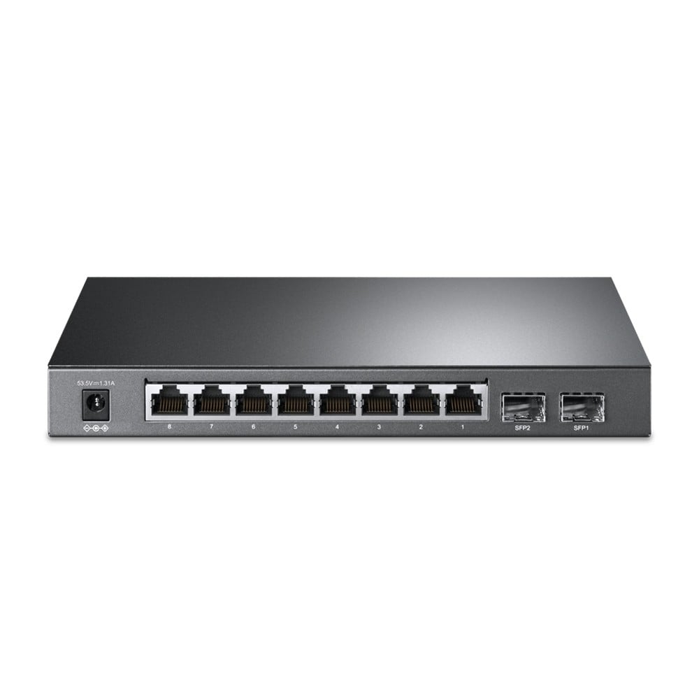 TP-Link JetStream TL-SG2210P commutateur réseau Géré L2/L4 Gigabit Ethernet (10/100/1000) Connexion Ethernet, supportant l'alimentation via ce port (PoE) Noir