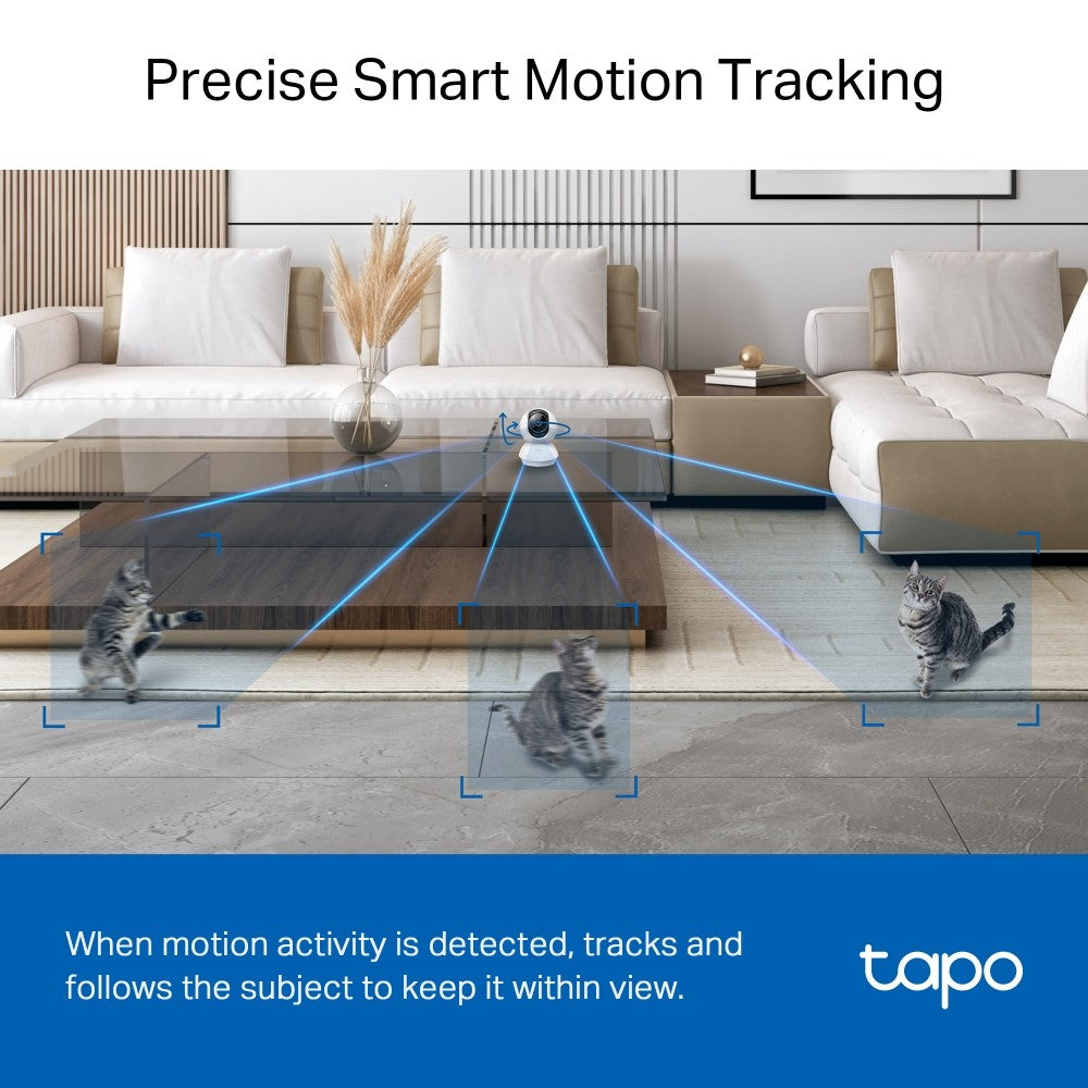 TP-LINK Pan/Tilt AI Home Security Wi-Fi Camera 3K 5MP 2880x1620 2.4GHz