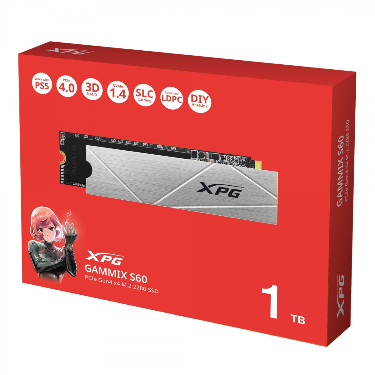 XPG GAMMIX S60 1 To M.2 PCI Express 4.0 NVMe 3D NAND