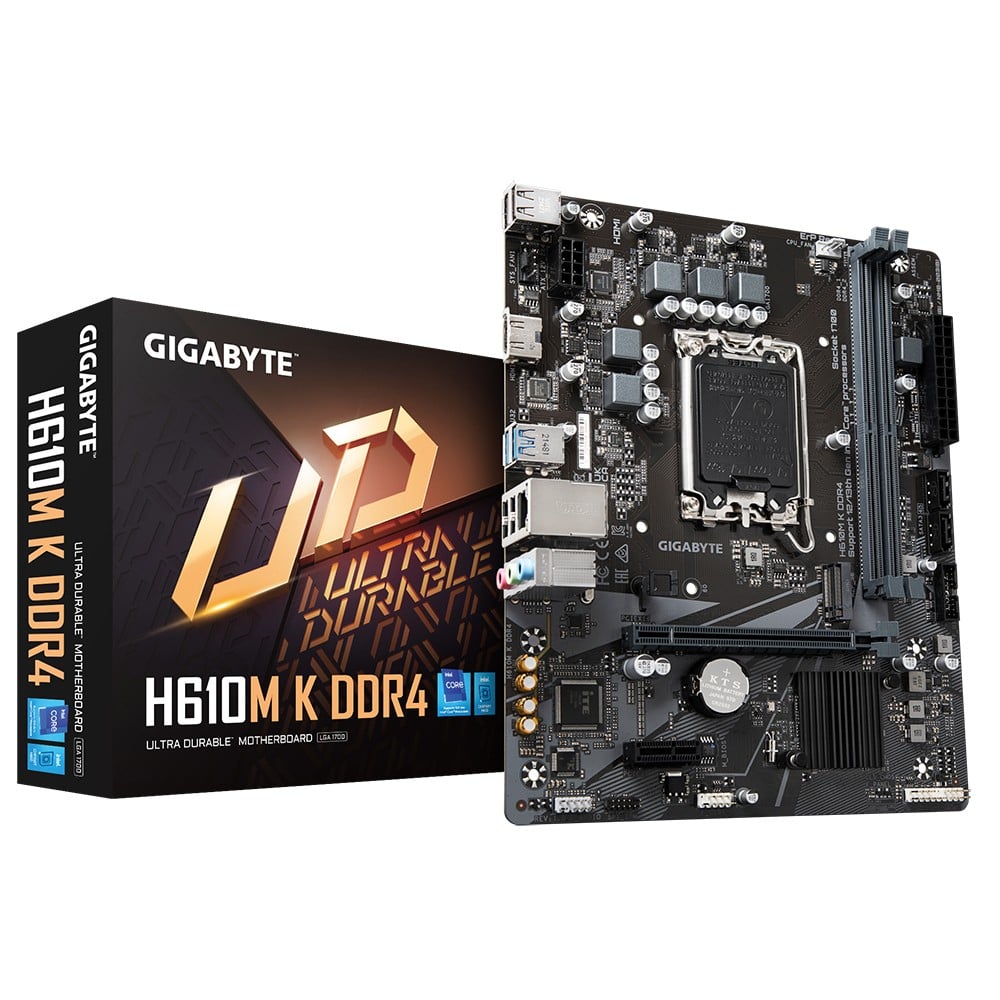 GIGABYTE H610M K DDR4 carte mere Intel H610 Express LGA 1700 micro ATX