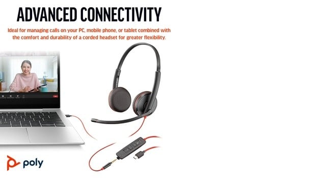 Poly BW 3225 USB-C HS+USB-C/A Bulk