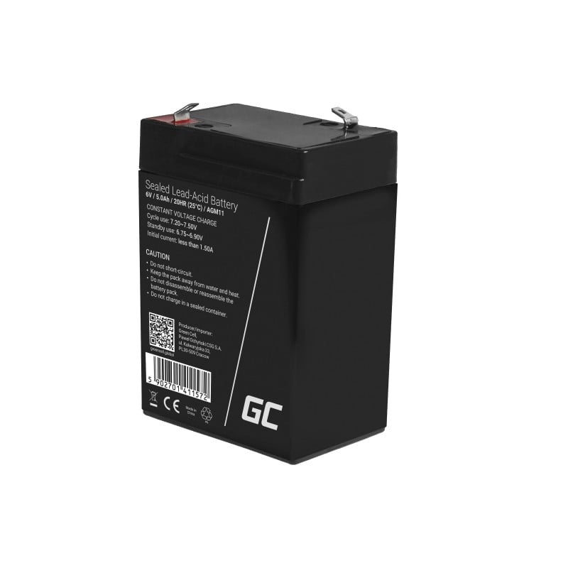 Green Cell AGM11 Batterie de l'onduleur Sealed Lead Acid (VRLA) 6 V 5 Ah