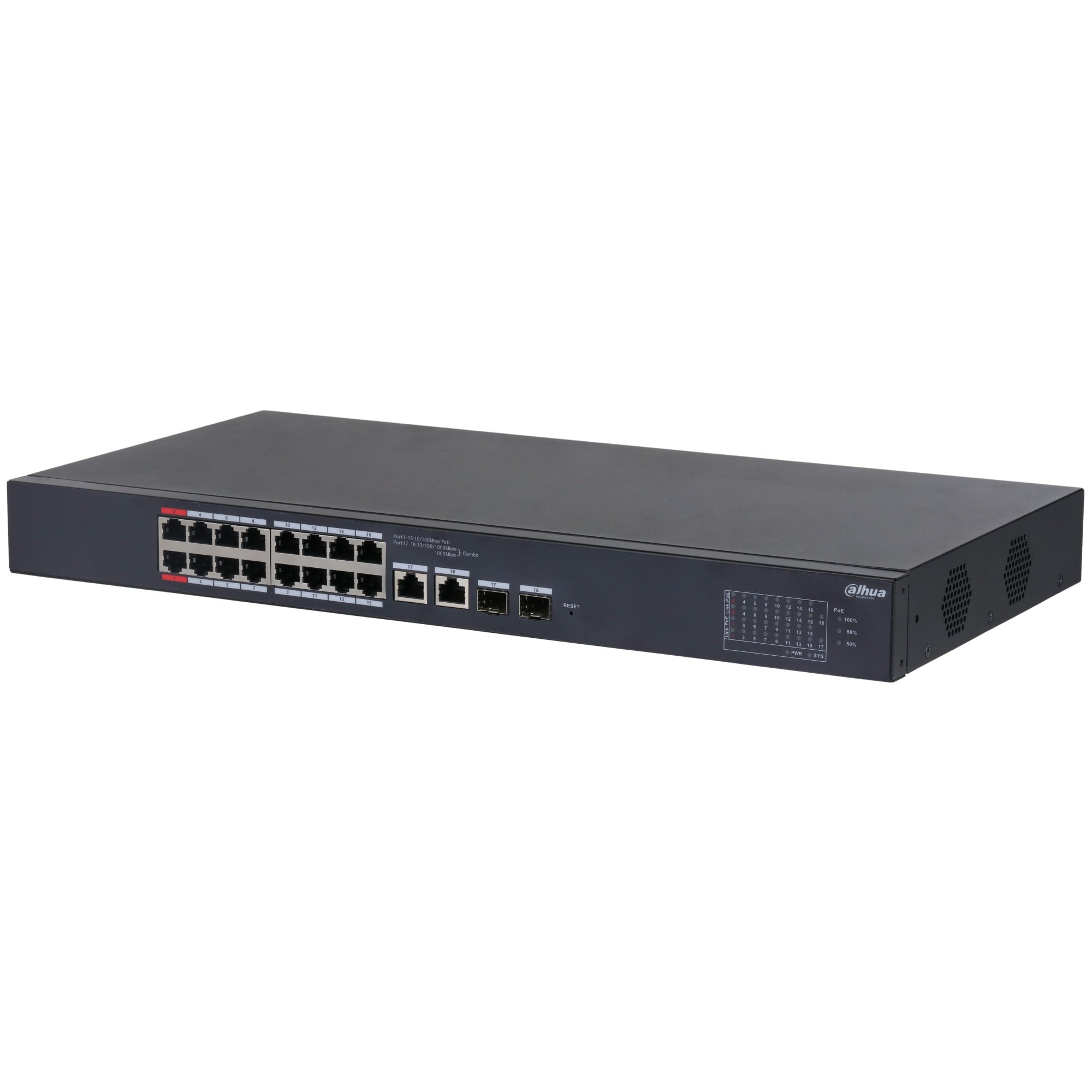 Dahua CS4218-16ET-135 Commutateur de bureau géré dans le cloud 18 ports avec 16 ports PoE