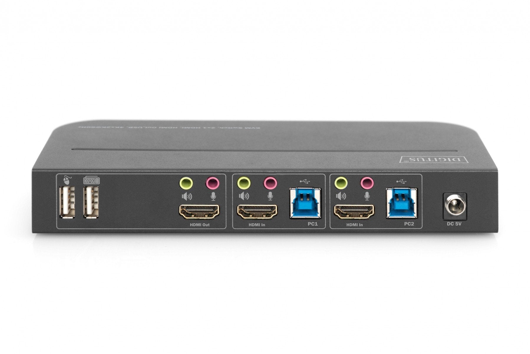 Digitus DS-12874 commutateur écran, clavier et souris Noir