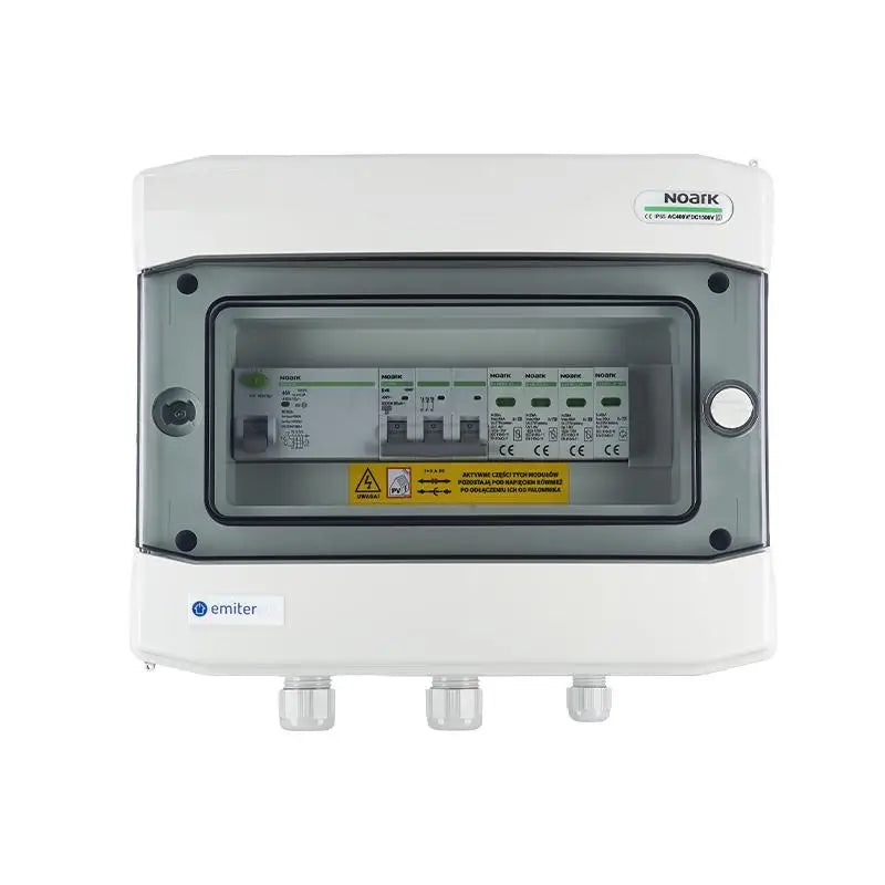 EMITER EM-453N_AC Tableau de distribution AC, IP65, SPD AC Noark type 2, disjoncteur 40A 3-F, RCD type A 40A/300mA
