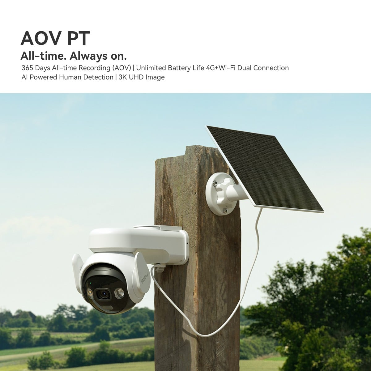 Imou IPC-B7ED-5M1TEA-EU/FSP14 AOV PT caméra IP PTZ extérieure 5 MP