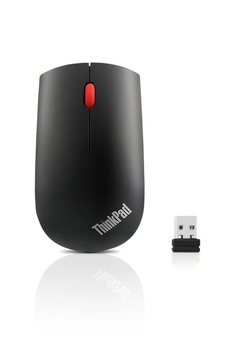 Lenovo ThinkPad Essential Wireless Mouse - Souris - laser - 3 boutons - sans fil - 2.4 GHz - récepteur sans fil USB - ThinkRed