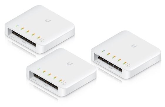 Ubiquiti USW-FLEX-3 Networks UniFi Switch Flex (3-pack) Géré L2 Gigabit Ethernet (10/100/1000) Connexion Ethernet, supportant l'alimentation via ce port (PoE) B