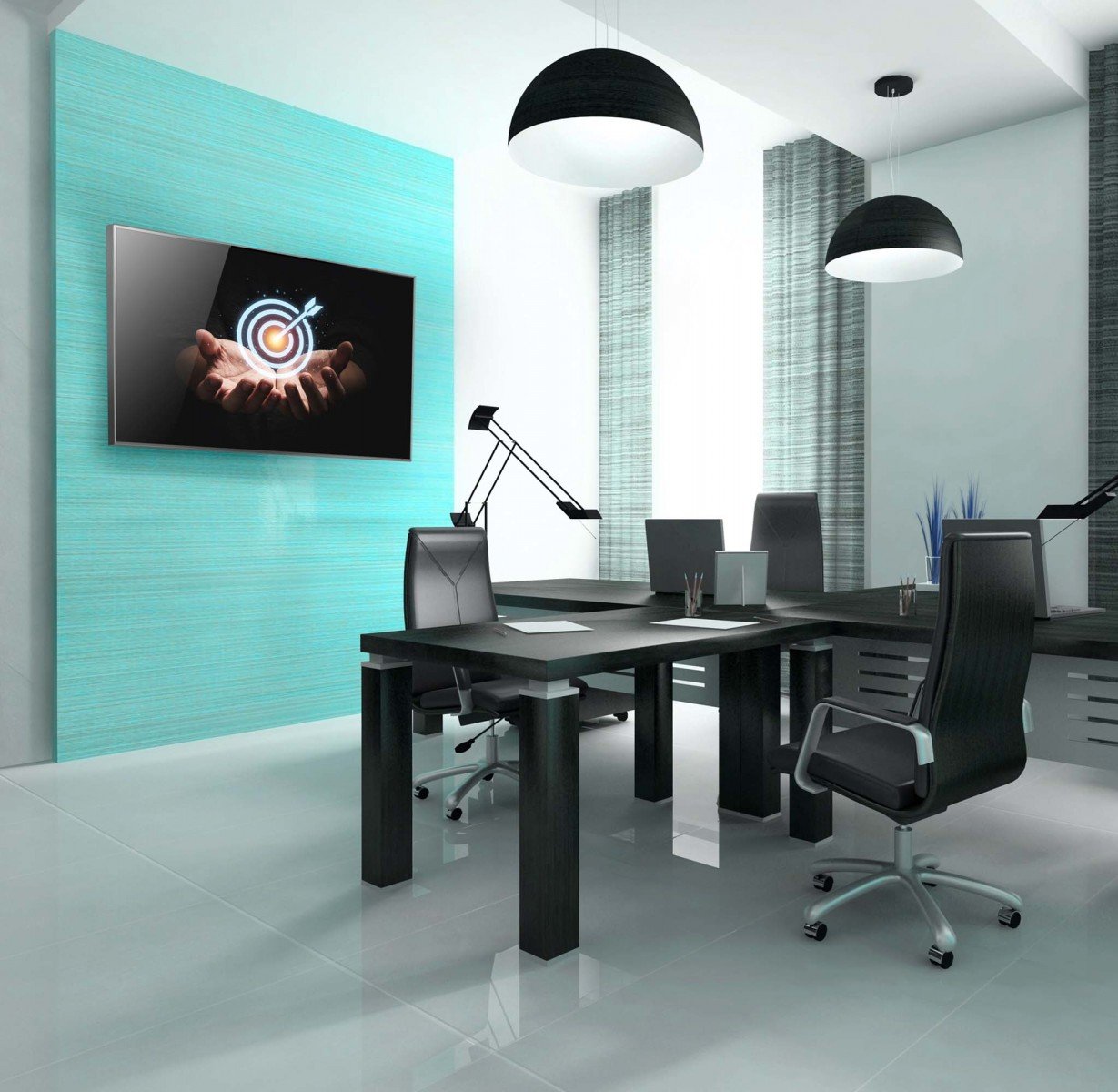 "Support mural fixe Edbak TWB1 50""-86"". Capacité de charge 80 kg 800x400 VESA"