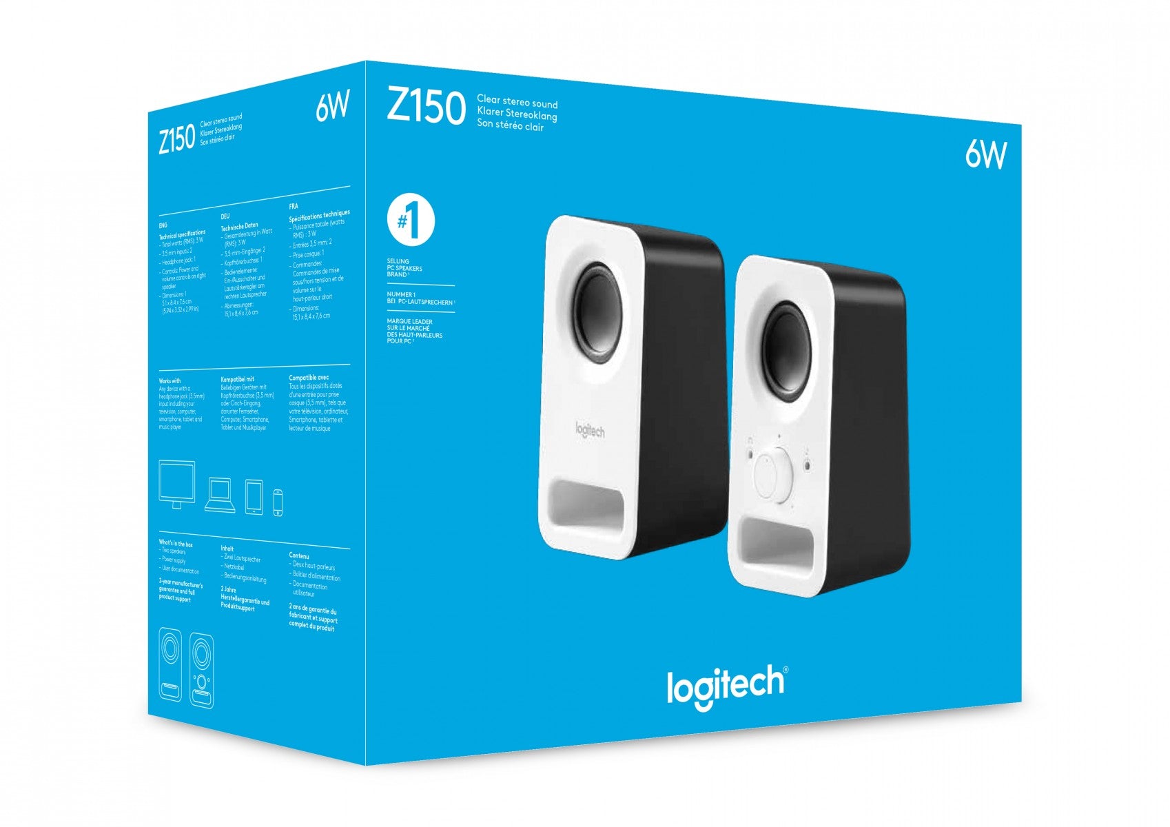 LOGITECH Z150 Snow White Haut Parleurs