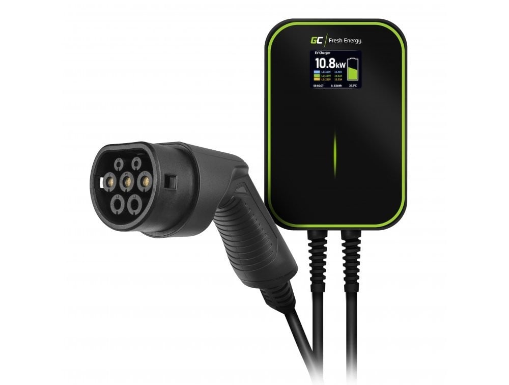 Chargeur Wallbox Green Cell EV Powerbox 22KW avec câble de type 2 (6M)