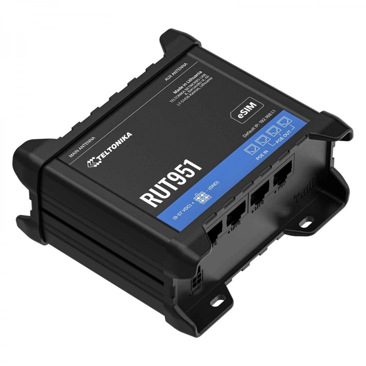 TELTONIKA NETWORKS RUT951 POE+ DUAL SIM eSIM 4G/LTE/3G/2G WiFi Router