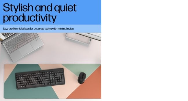 Clavier sans fil HP 225 - récepteur USB - noir QWERTY (805T1AA#ABB)