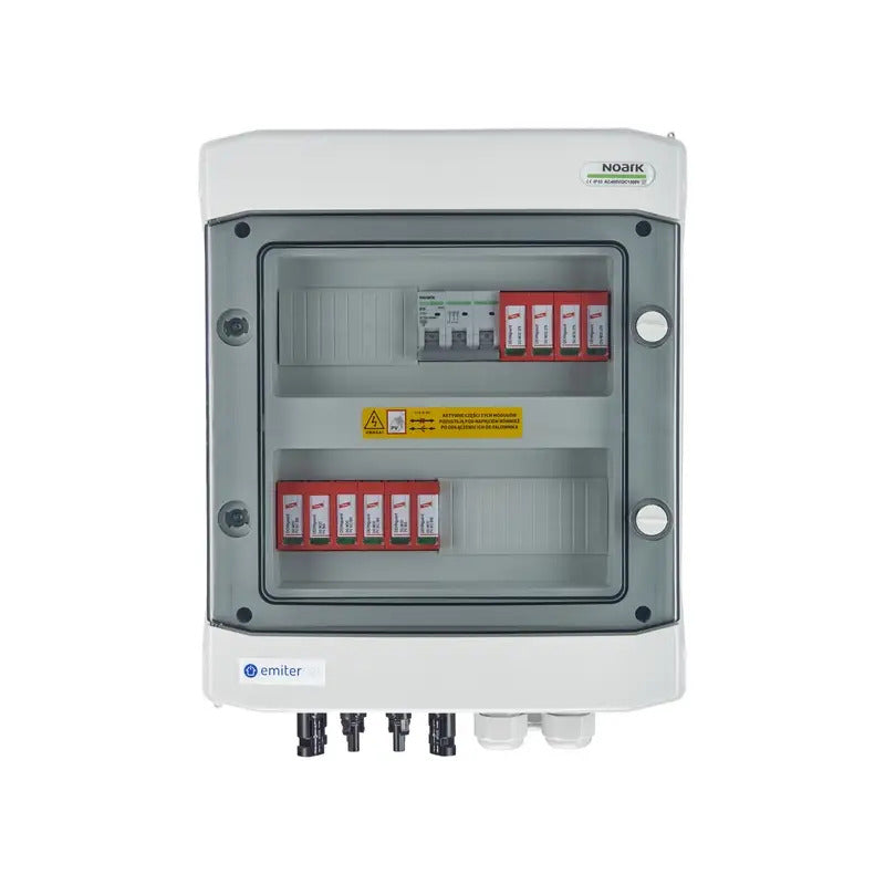 EMITER EM-98_DCAC Tableau de distribution DCAC, IP65, SPD DC Dehn 1000V type 2, 2 x chaîne PV, 2 x MPPT, SPD AC Dehn type 2, 10A 3-F