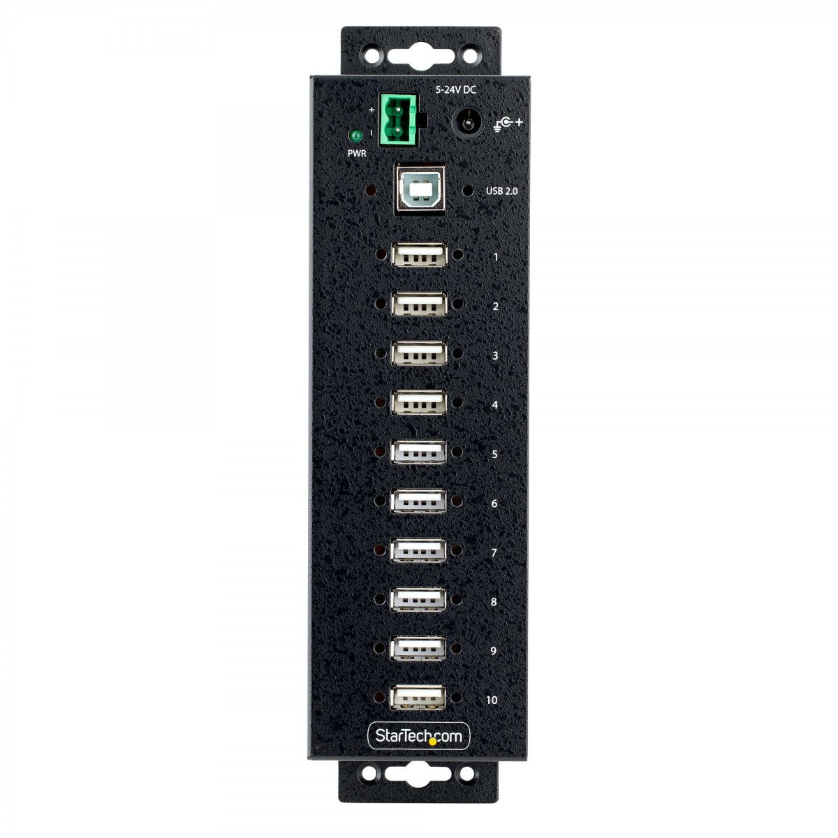 10-Port Industrial USB 2.0 HUB Metal