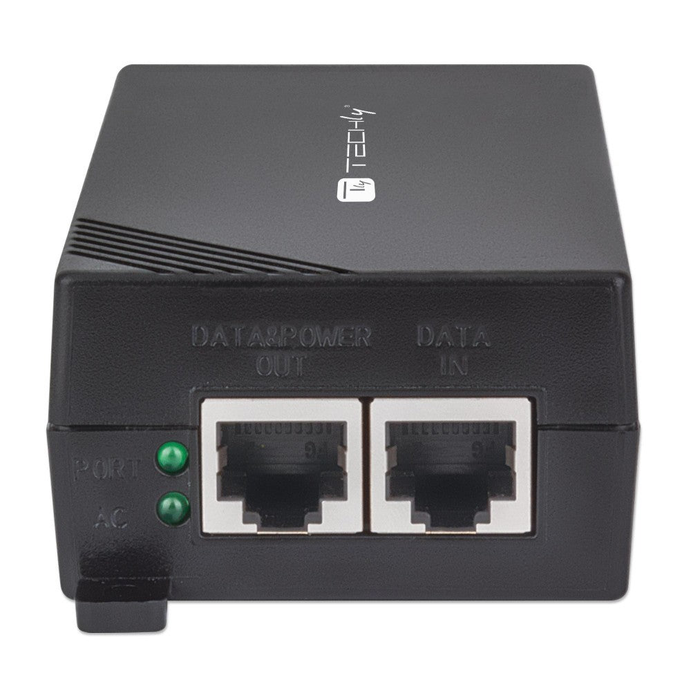 Techly I-SWHUB 3000STY2 Alimentation PoE+ Gigabit, 1x RJ45 30W 802.3af/at