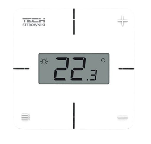 TECH-CONTROLEURS WG.11.0730 Thermostat d'ambiance filaire R-X, blanc, dédié aux rails L-X et L-12