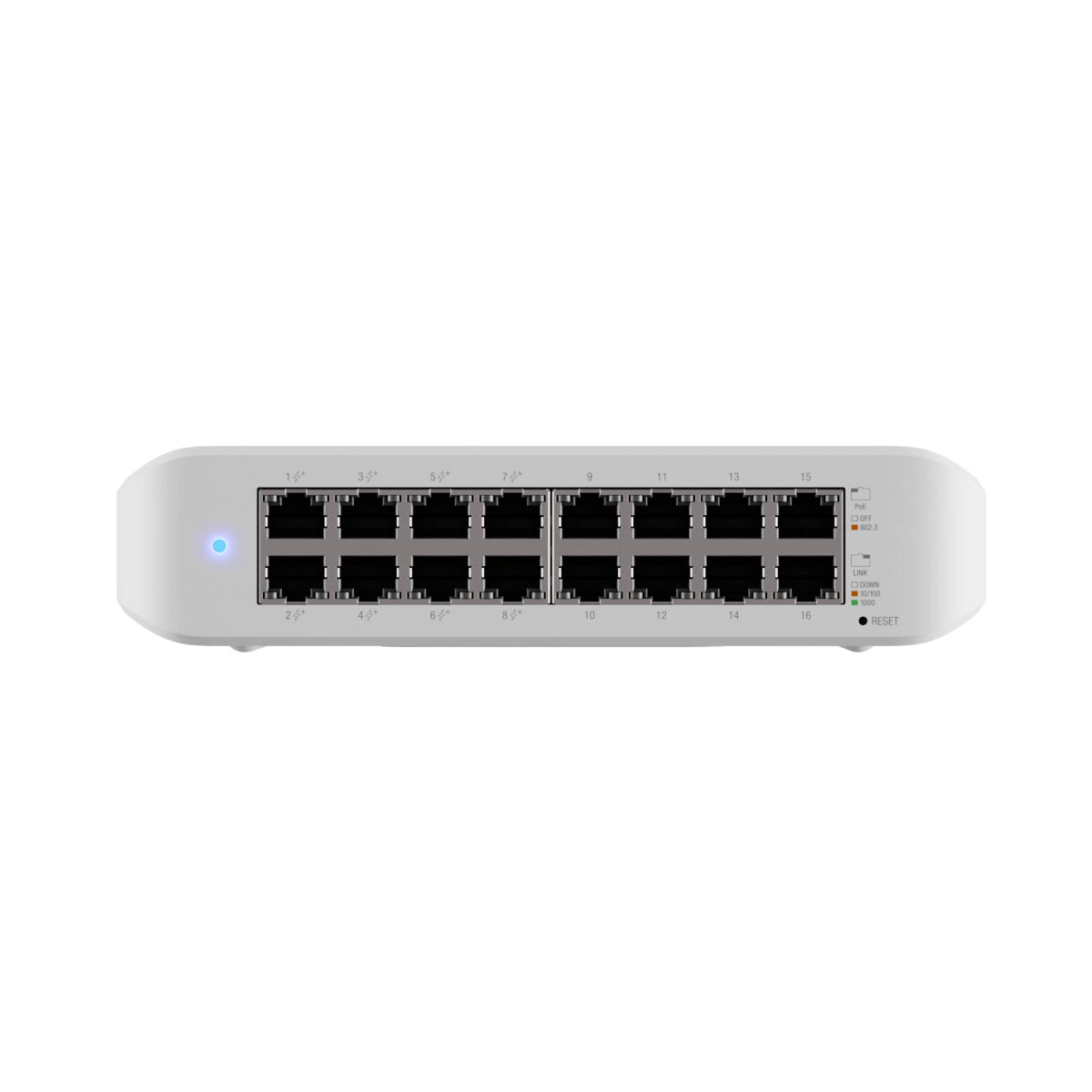 Ubiquiti USW-LITE-16-POE Networks UniFi Switch Lite 16 PoE L2 Gigabit Ethernet (10/100/1000) Connexion Ethernet, supportant l'alimentation via ce port (PoE) Bla