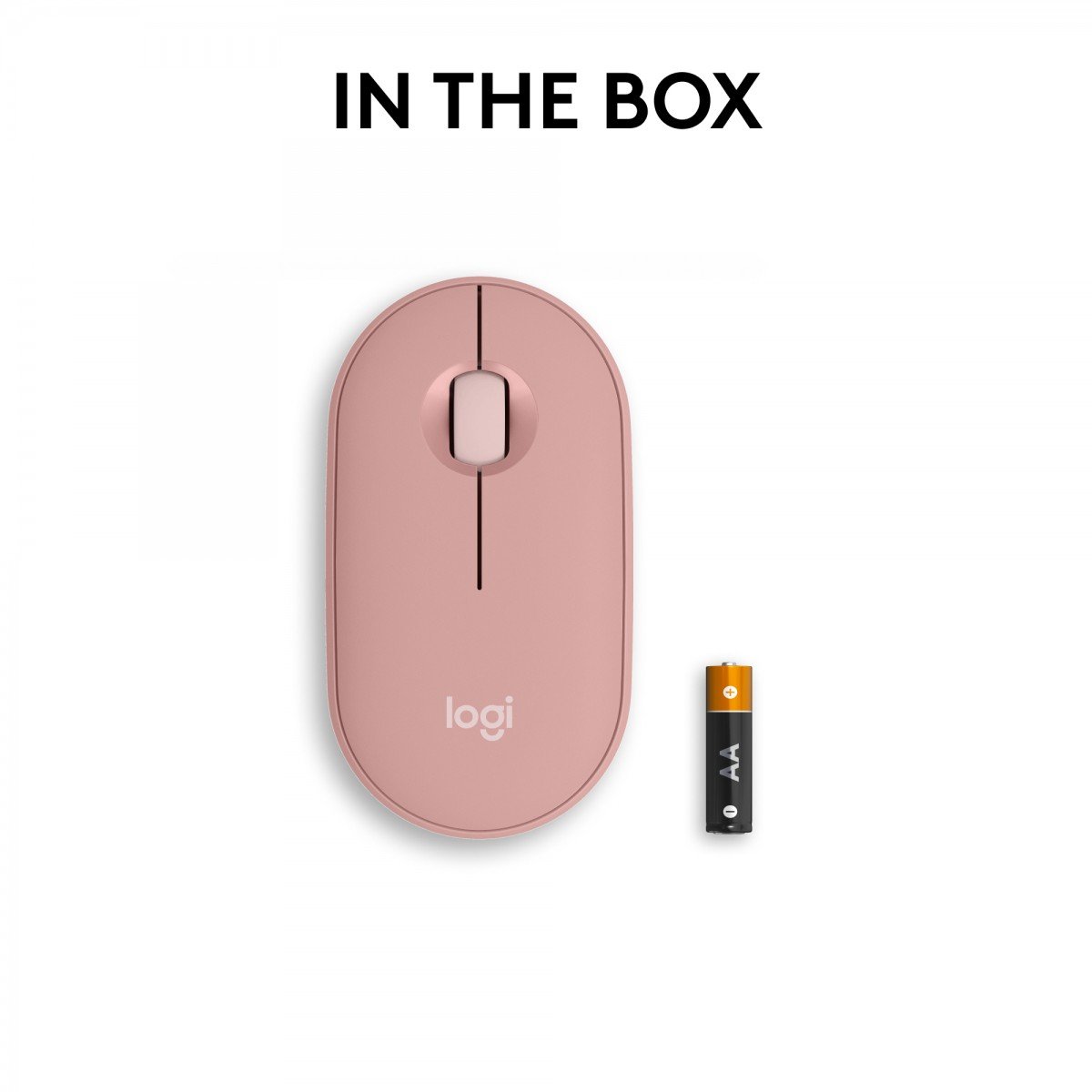 LOGITECH Pebble Mouse 2 M350s Mouse optical 3 buttons wireless Bluetooth 5.2 LE tonal rose