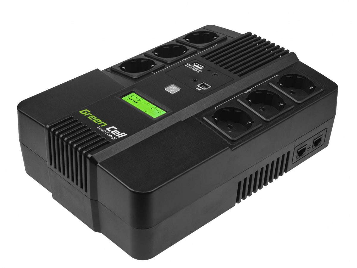 Green Cell AiO 800VA LCD Interactivité de ligne 0,8 kVA 480 W 6 sortie(s) CA