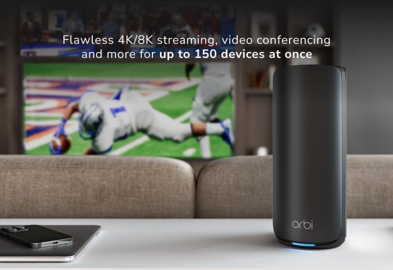 NETGEAR Orbi 8 TB Wi-Fi 7 3P BLK BNDL RBE873