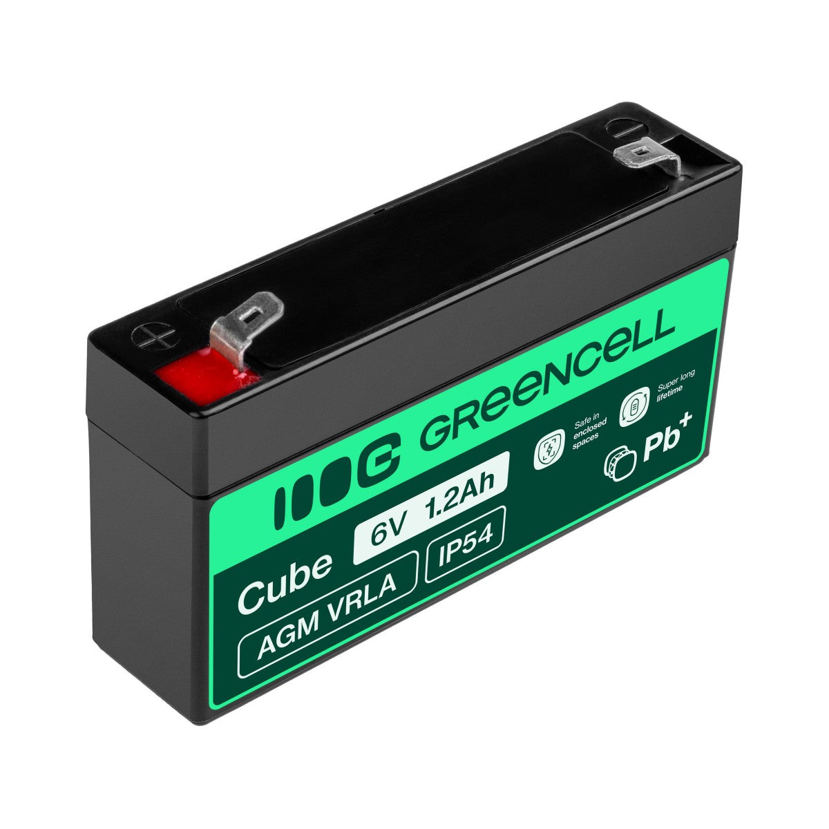 Green Cell AGM Battery Lead Acid VRLA 6V 1.2Ah for toys and alarms - Battery - Mono (D)