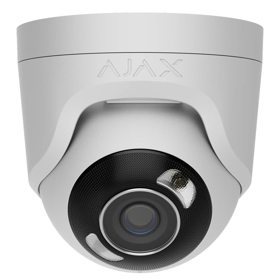 Ajax Systems 126267.197.WH1 Caméra dôme extérieure TurretCam HL 8 Mp 4 mm - blanc