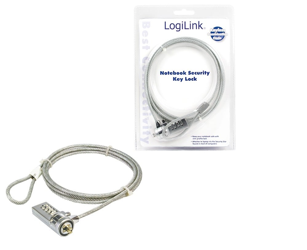 LogiLink Notebook Security Lock w/ Combination - 1,5 m