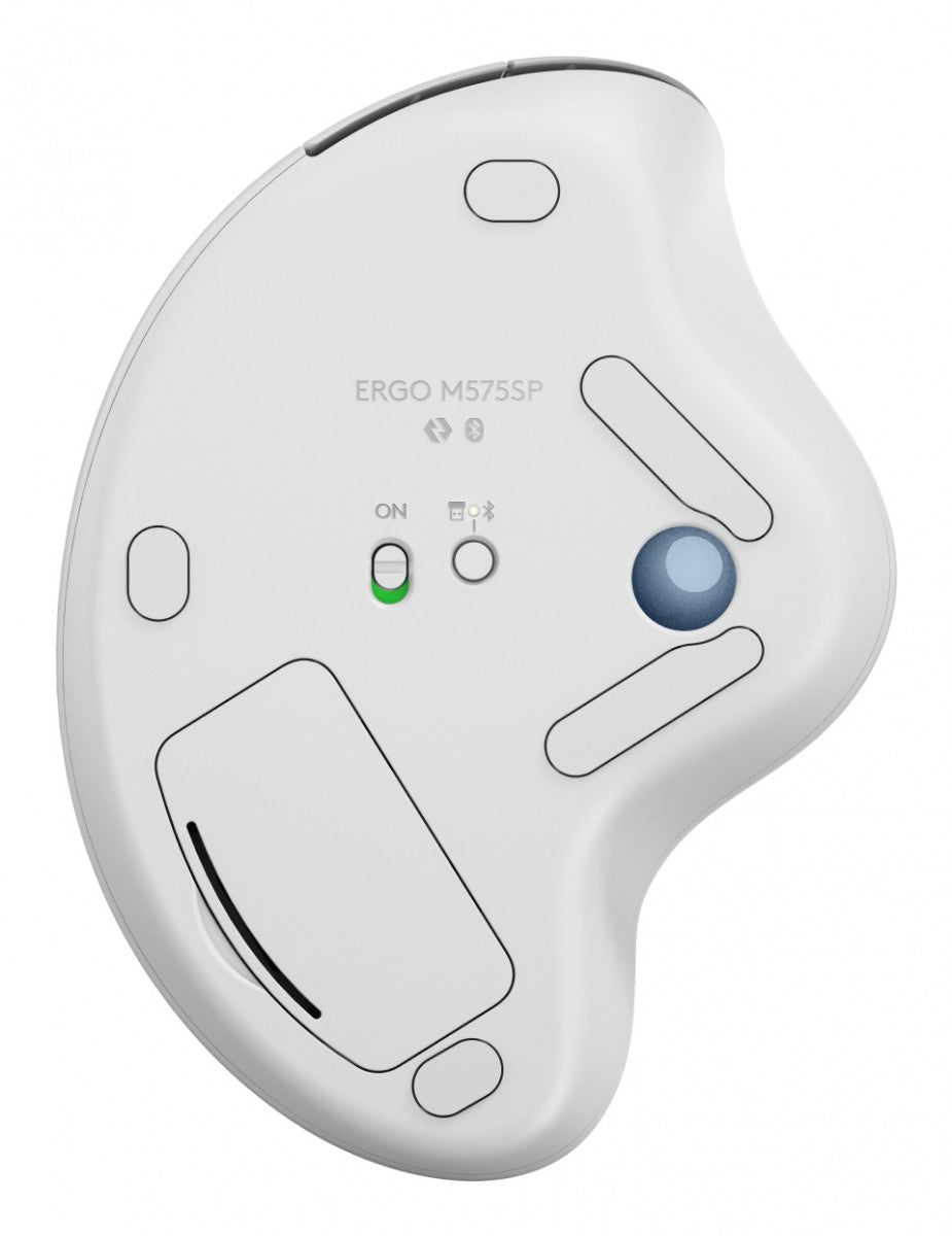 LOGITECH ERGO M575S Wireless Trackball - Off White + Blue Ball