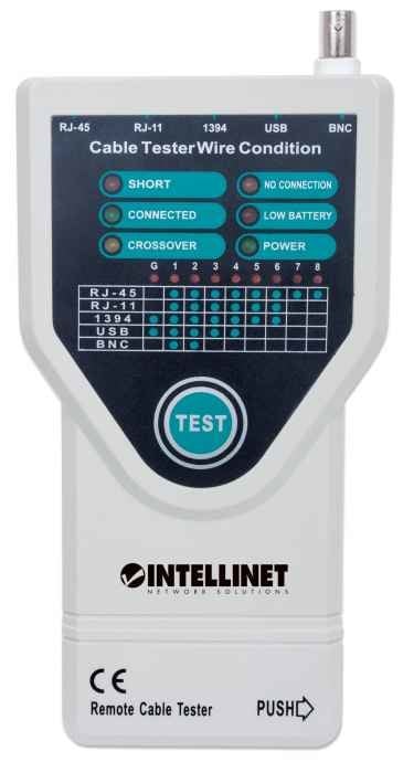 Intellinet 5-in-1 Testeur de câble UTP/STP Gris