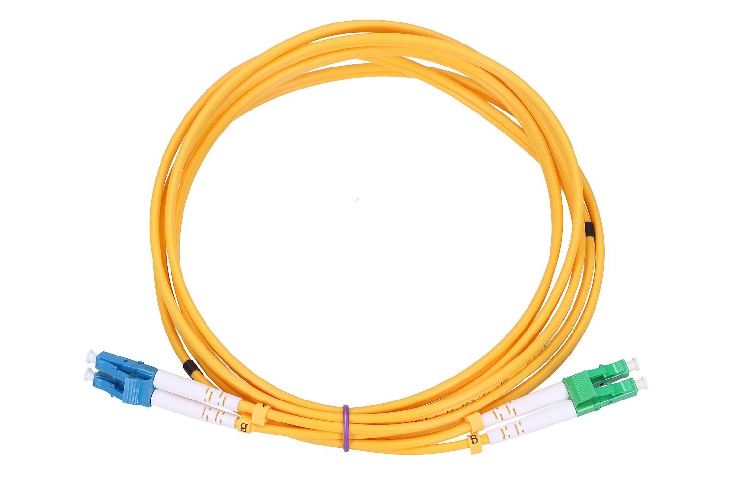 Extralink PATCHCORD LC/UPC-LC/APC SM 9/125 Duplex 2m - 2 m câble InfiniBand et a fibres optiques FTTH Jaune