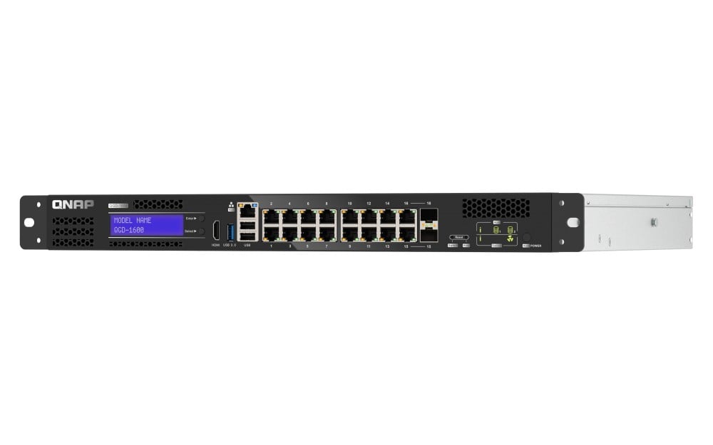 QNAP QGD-1600: 16 1GbE ports with 2 RJ45