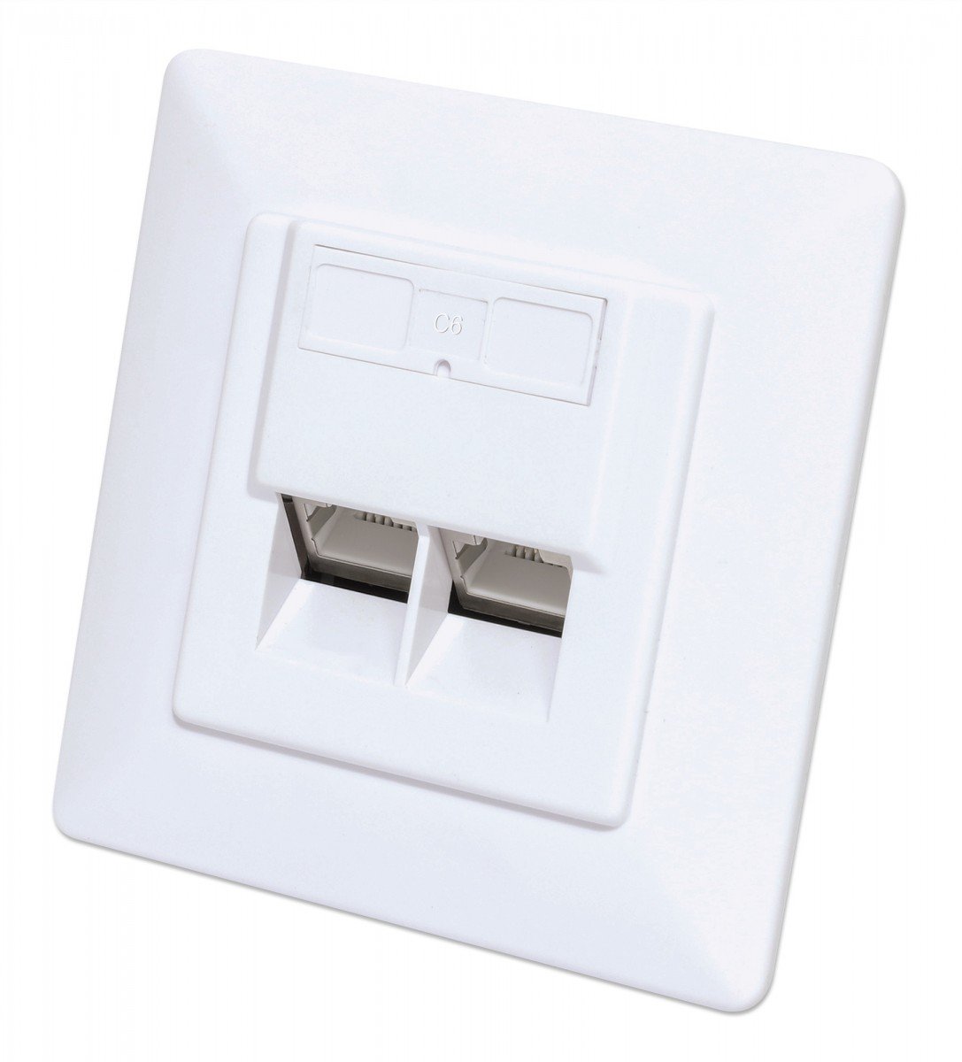 Intellinet 771900 prise de courant 2 x RJ-45 Blanc