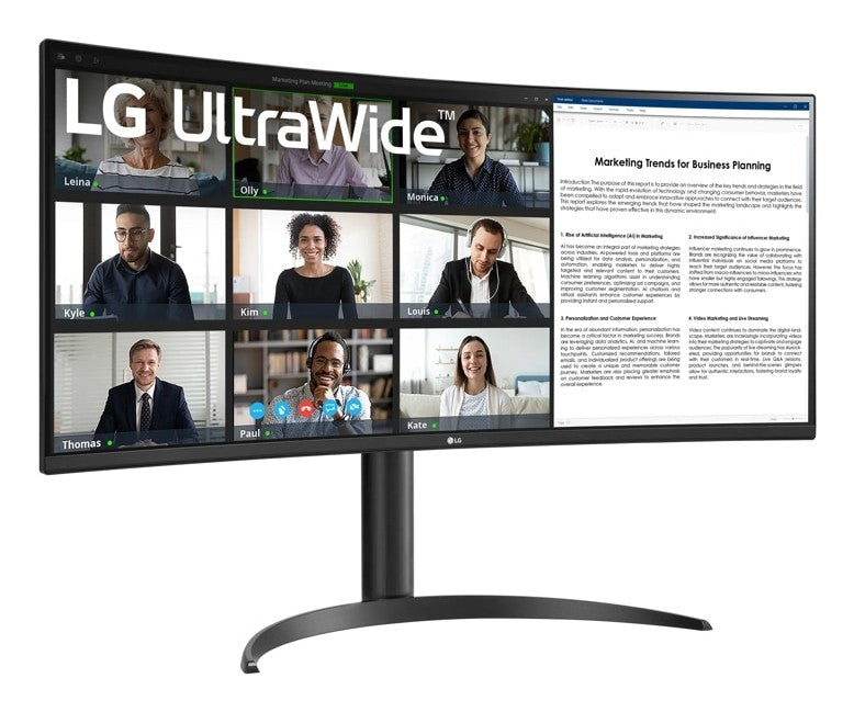 "LG 34WR55QK-B écran plat de PC 86,4 cm (34"") 3440 x 1440 pixels Wide Quad HD Noir"