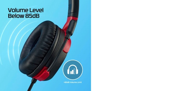Casque filaire HyperX Cloud Mini avec microphone, minijack 3,5 mm, noir-rouge