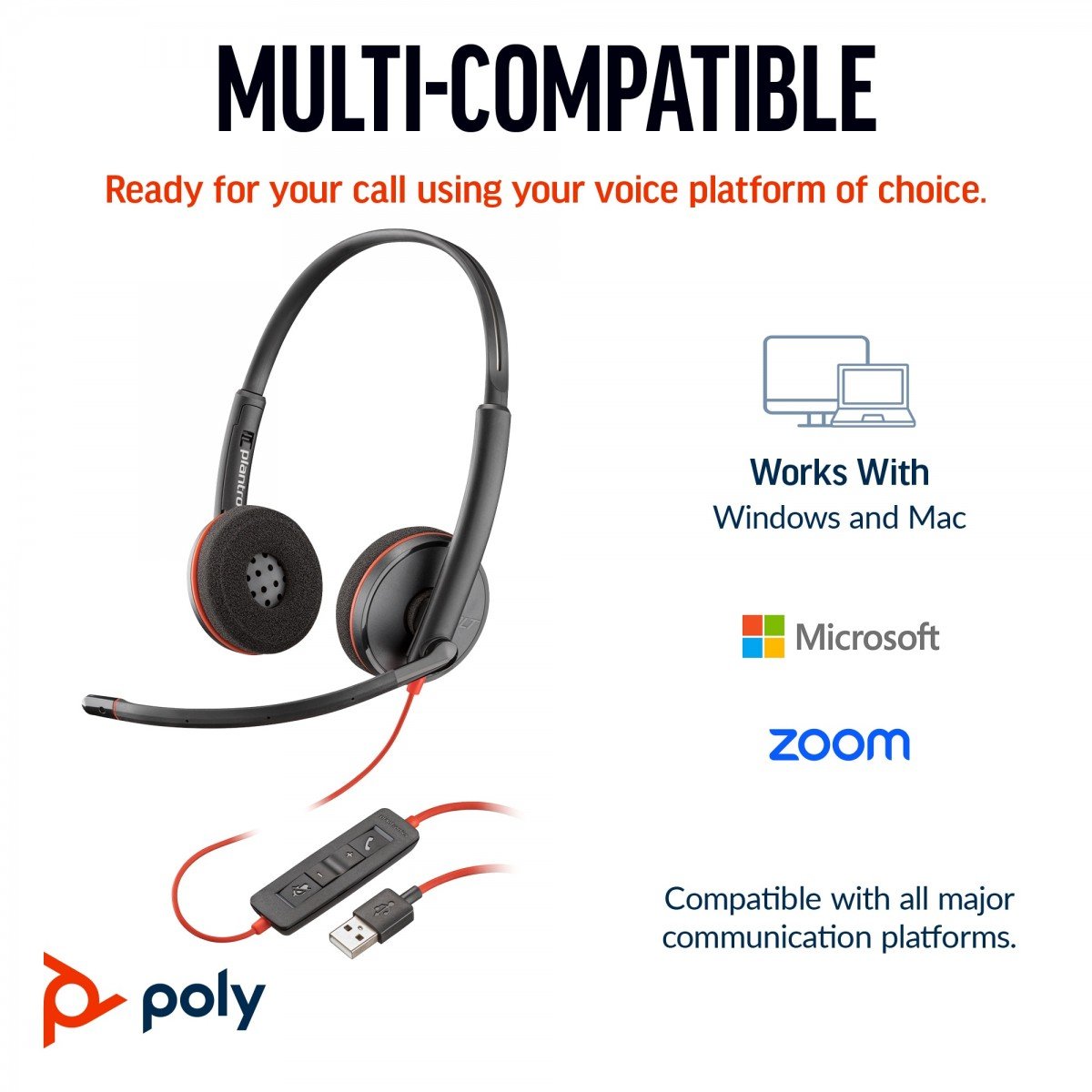 Poly BW 3220 USB-C HS+USB-C/A Bulk