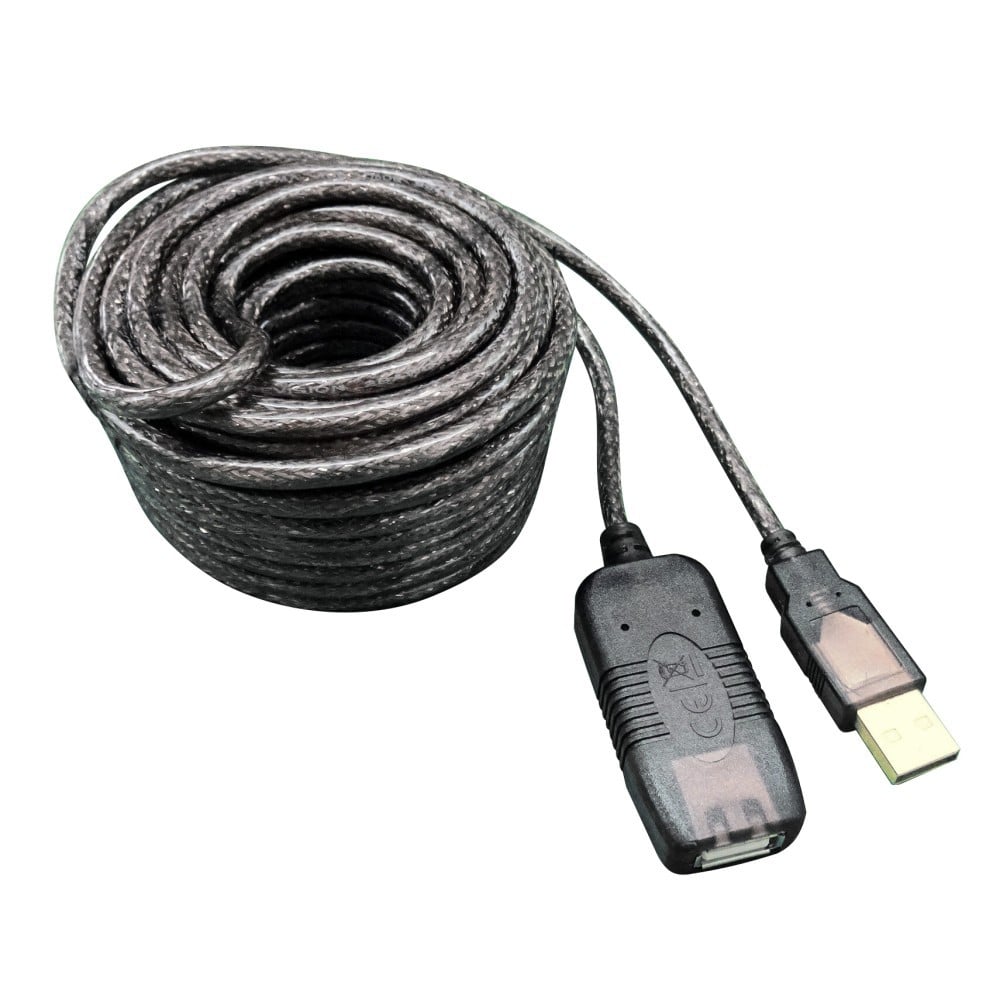 Techly IUSB-REP10TY Câble d'extension actif USB 2.0 USB-A mâle vers USB-A femelle 10m