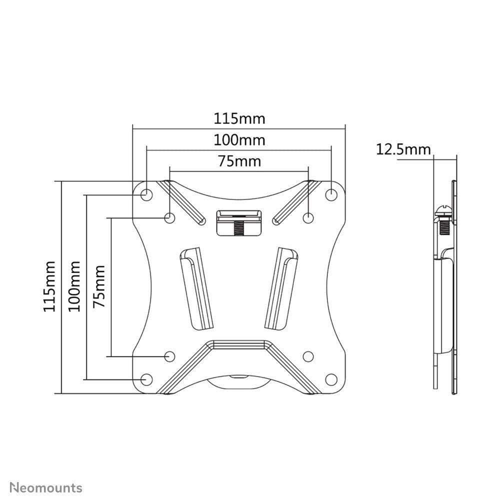 NEOMOUNTS NM-W25BLACK Support pour écran mural 10-30p - ultra-plat