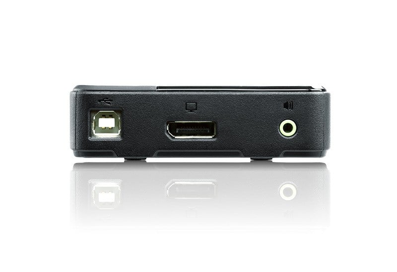 Commutateur KVM DisplayPort/audio USB 2 ports (4K pris en charge et câbles inclus) - 4096 x 2160 pixels - 4K Ultra HD - 2,18 W - Noir