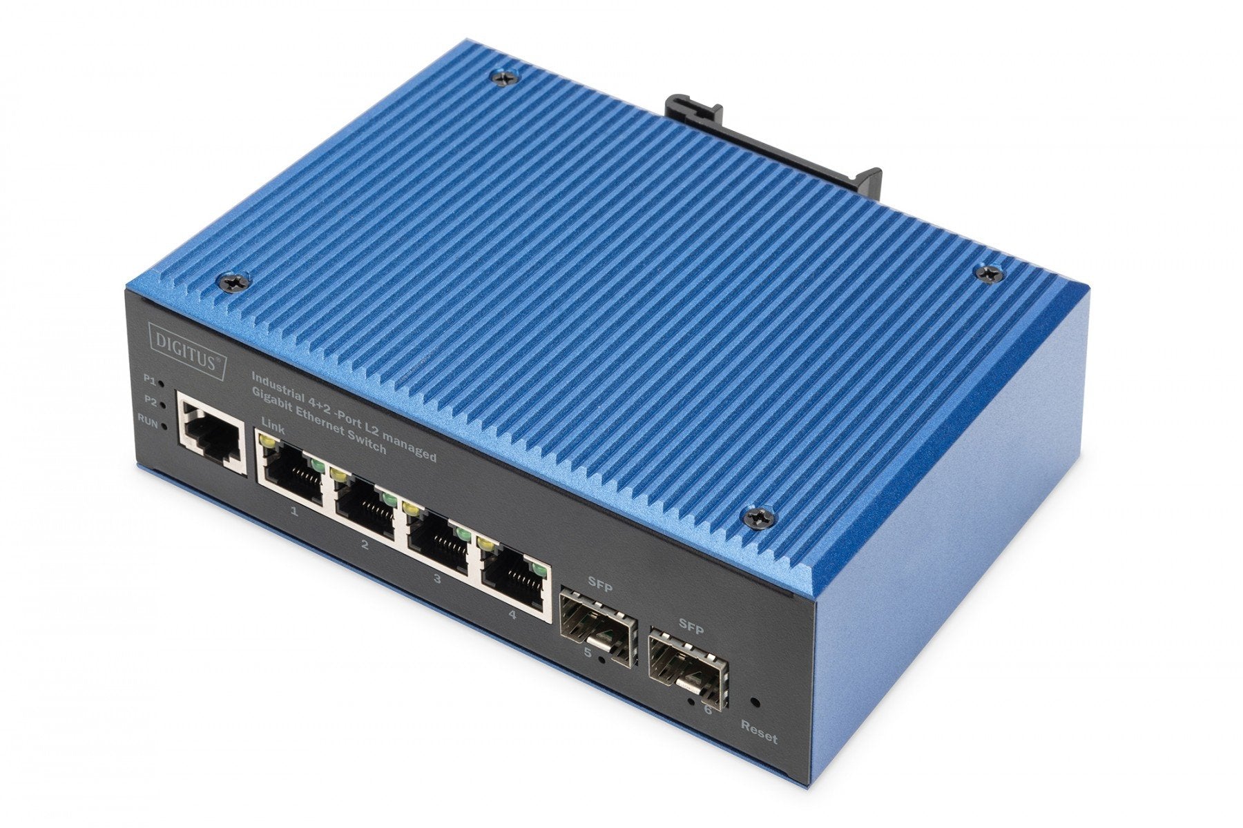 Digitus DN-651154 commutateur réseau Géré Gigabit Ethernet (10/100/1000) Noir, Bleu