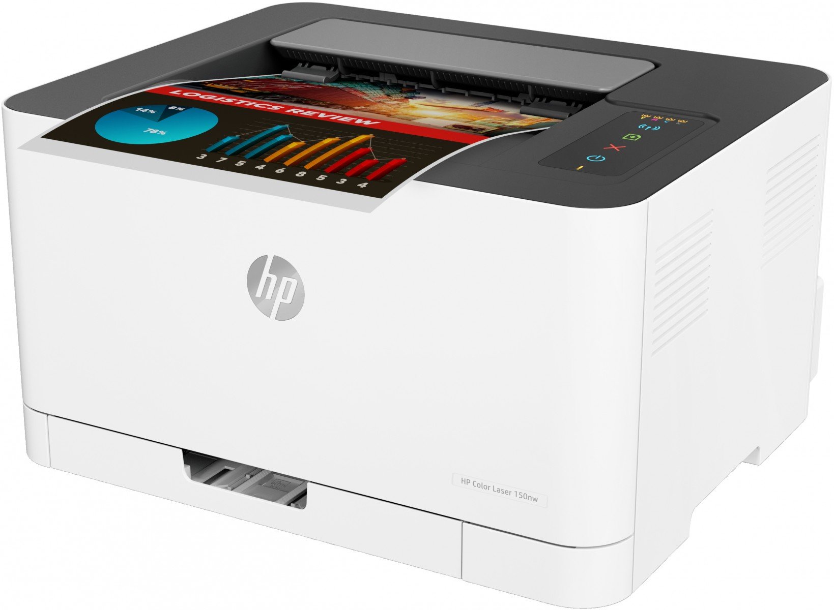 HP Color Laser 150nw Printer colour laser A4 600x600dpi 4ppm colour 18ppm capacity 150 sheets USB 2.0 LAN Wi-Fi