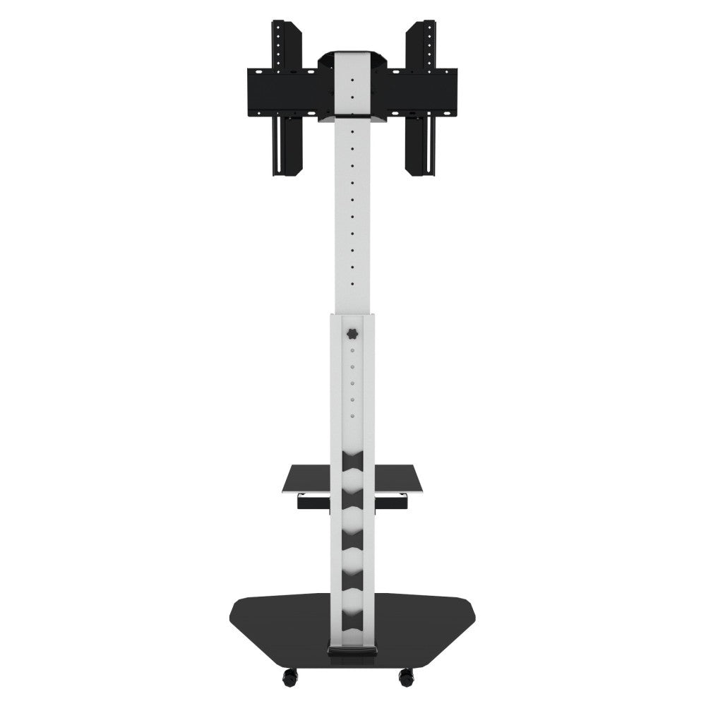 "Techly ICA-TR3WH Support TV mobile 37-70"" jusqu'a 40kg réglable 2 étageres"