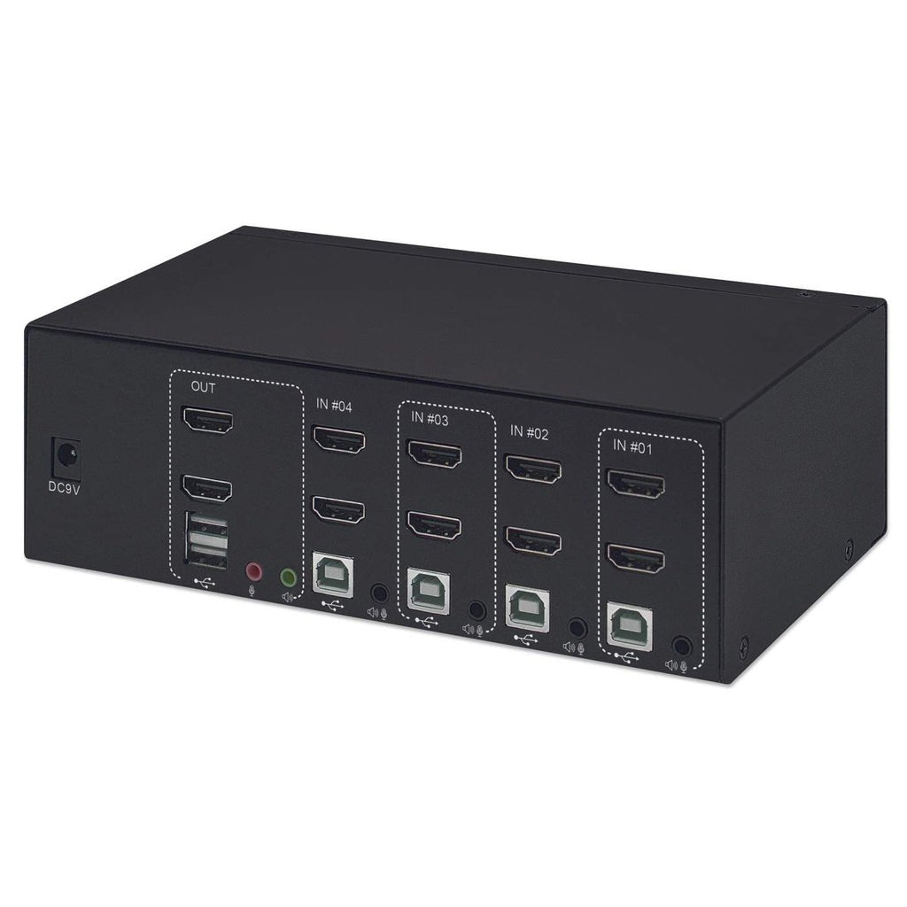 Manhattan 153539 Commutateur KVM 4/1 USB HDMI 4K
