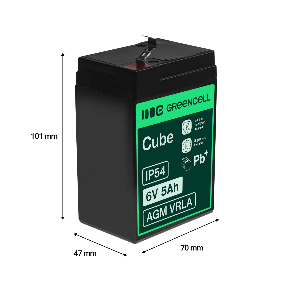 Green Cell AGM11 Batterie de l'onduleur Sealed Lead Acid (VRLA) 6 V 5 Ah